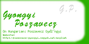 gyongyi poszavecz business card